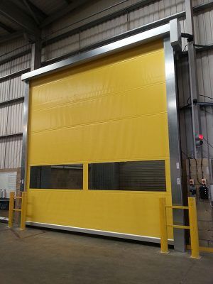 yellow roller door